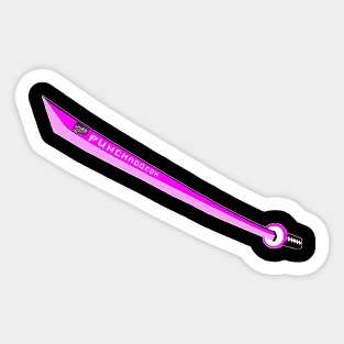 Katana with Blank Text, v. Code Magenta Pink Sticker